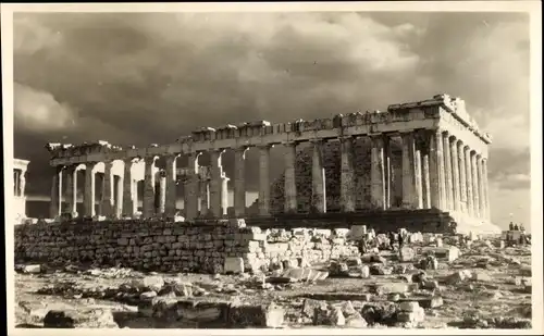 Foto Ak Athen Griechenland, Blick auf Tempel