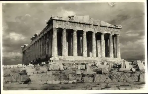 Foto Ak Athen Griechenland, Blick auf Tempel