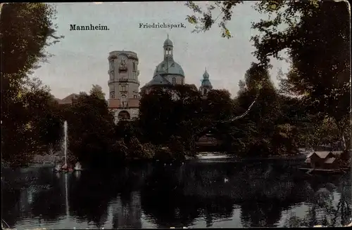 Ak Mannheim in Baden, Friedrichspark