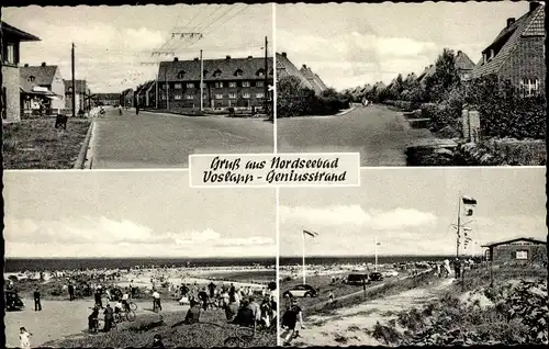 Ak Nordseebad Voslapp Wilhelmshaven in Niedersachsen, Strandpartie, Ortsansicht, Geniusstrand