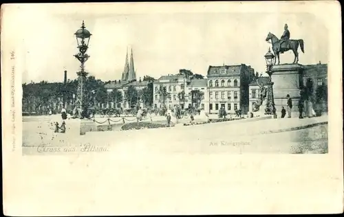 Ak Hamburg Altona, Königsplatz, Denkmal