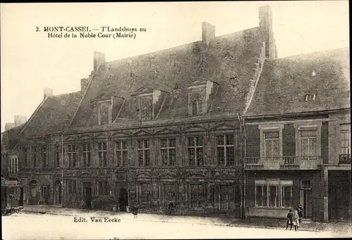 Ak Mont Cassel Nord, Hôtel de la Noble Cour, Mairie
