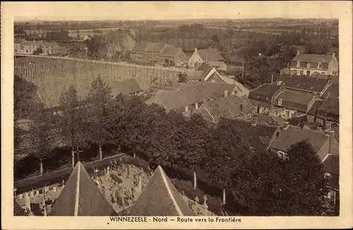 Ak Winnezeele Nord, Route vers la Frontiere