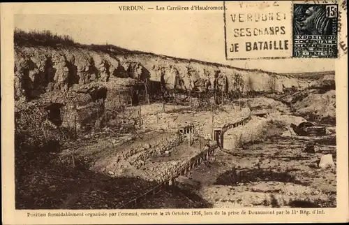 Ak Verdun Meuse, Les Carrieres d'Haudromont