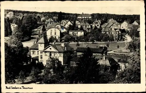 Ak Bad Soden am Taunus Hessen, Bahnhof und Kronberger Straße