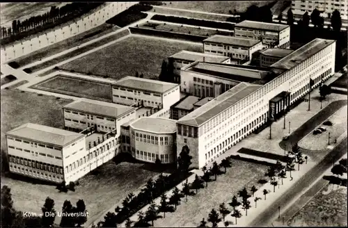 Ak Köln am Rhein, Fliegeraufnahme von der Universität