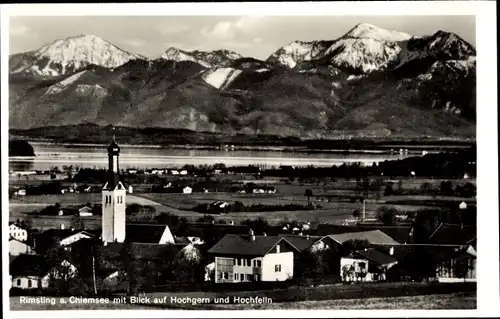 Ak Rimsting am Chiemsee, Blick auf Hochgern u. Hochfelln, Panorama