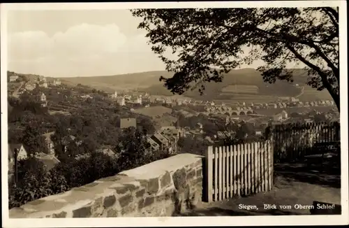 Ak Siegen in Westfalen, Blick vom Oberen Schloss