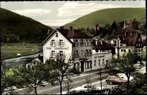 Ak Neckarsteinach in Hessen, Hotel-Restaurant-Cafe Schwalbennest