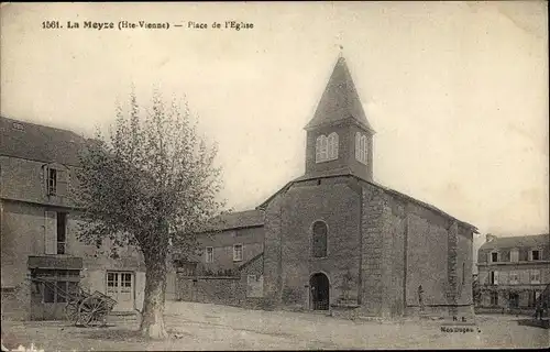 Ak La Meyze Haute Vienne, Place de l'Eglise