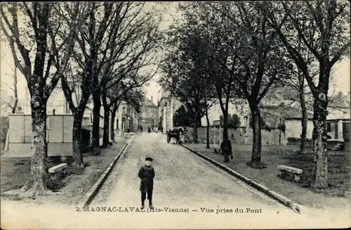 Ak Magnac Laval Haute Vienne, Vue prise du Pont