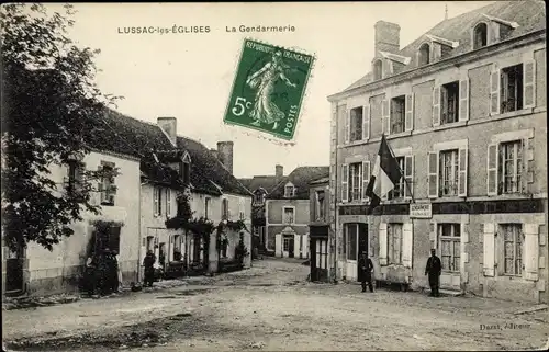 Ak Lussac les Églises Haute Vienne, La Gendarmerie