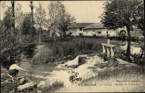 Ak Nantiat Haute Vienne,, Le Vincou, Moulin de la Creche