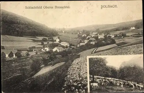 Ak Solbach Elsass Bas-Rhin, Schlachtfeld Oberes Breuschtal
