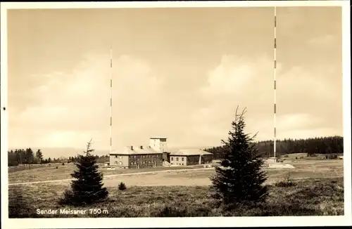 Ak Eschwege an der Werra Hessen, Berggasthaus Hoher Meissner, Sender Meissner