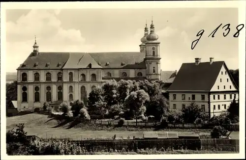 Ak Waldsassen in der Oberpfalz, Stiftskirche mit Amtsgericht