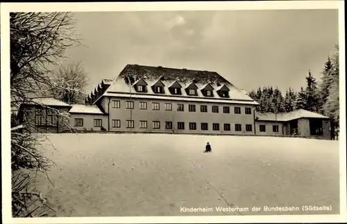 Ak Westerham Oberbayern, Kinderheim, Winter