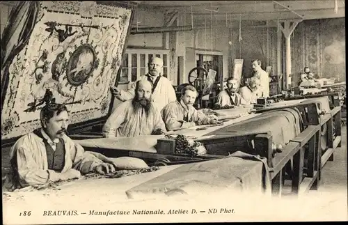 Ak Beauvais Oise, Manufacture Nationale, Atelier D.