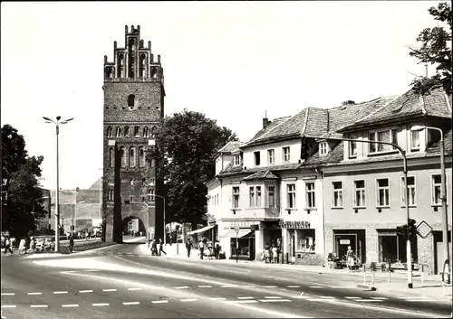 Ak Anklam in Mecklenburg Vorpommern, Steintor, Rudolf Breitscheid Platz, Straßenpartie