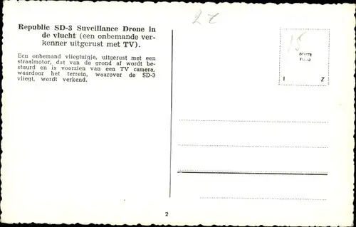 Ak Republic SD 3 Surveillance Drone der US Army, Überwachungsflugzeug, Drohne