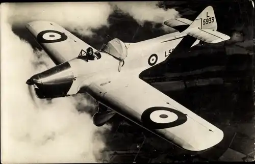 Ak Britisches Militärflugzeug, Schulflugzeug Miles Magister, L 5933, Royal Air Force