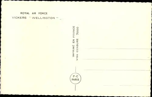 Ak Royal Air Force, Vickers Wellington