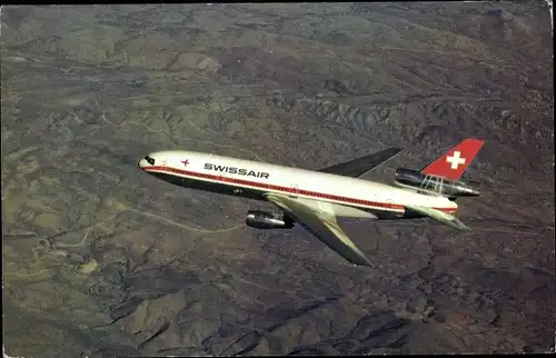 Ak Schweizer Passagierflugzeug, Swissair, Douglas DC-10-30