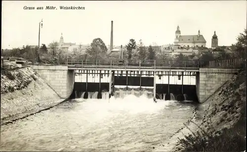 Ak Hranice na Moravě Mährisch Weißkirchen Region Olmütz, Schleuse