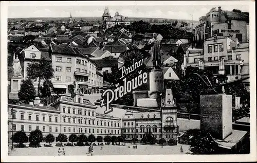 Ak Přelouč Pschelautsch Region Pardubice, Stadtansichten, Denkmal