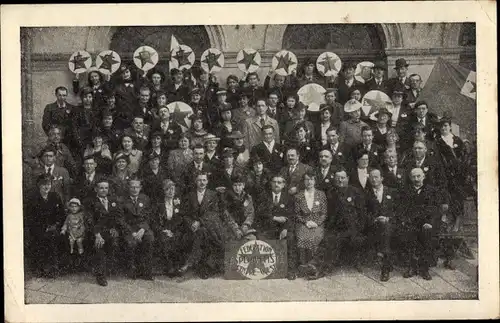 Ak Esperanto, Federacia Kongreso 7 mai 1939, Kongressteilnehmer, Gruppenbild