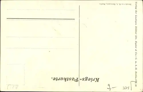 Künstler Ak Panik an der Themse, Kriegskarte der Lustigen Blätter Nr. 10, Kriegsschiffe, 1. WK