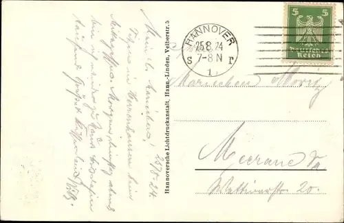 Ak Hannover in Niedersachsen, Deutsches Sängerbundesfest, 1924