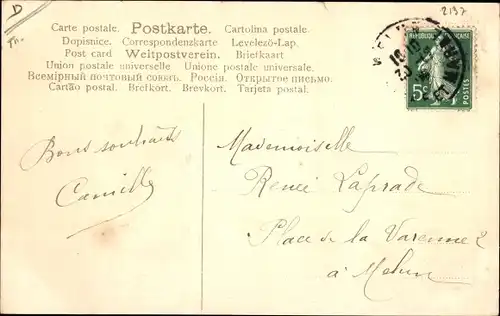 Ak Glückwunsch Neujahr, Bonne Année, Mädchen mit Kleeblatt, Schwein