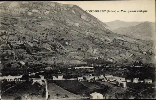 Ak Condorcet Drôme, Vue panoramique