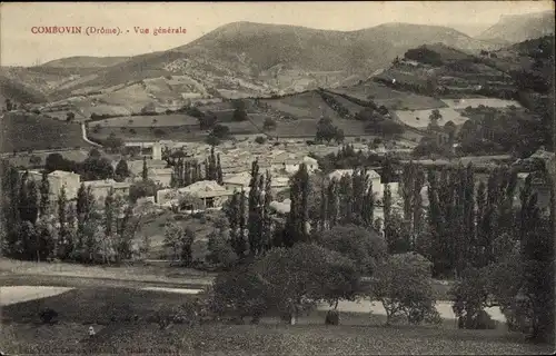 Ak Combovin Drôme, Vue generale