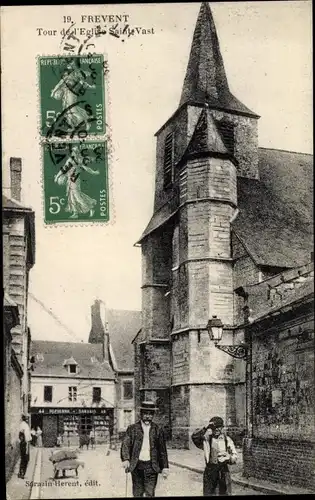 Ak Frevent Pas de Calais, Tour de l'Eglise Saint Vast