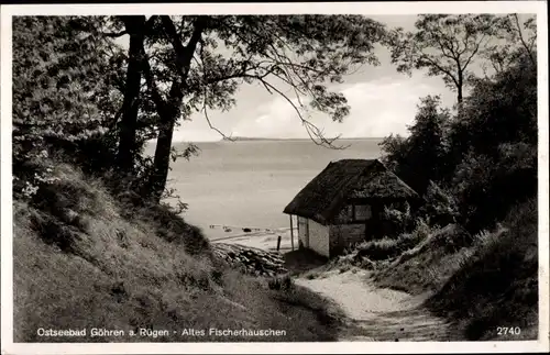 Ak Ostseebad Göhren auf Rügen, Altes Fischerhäuschen