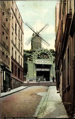 Ak Paris XVIII. Buttes Montmartre, Moulin de la Galette