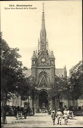 Ak Paris Buttes Montmartre, Eglise Saint Bernard de la Chapelle