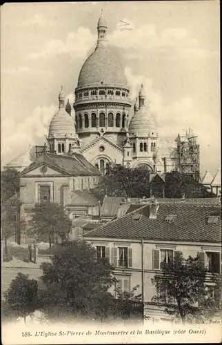 Ak Paris XVIII. Buttes Montmartre, Eglise Saint Pierre