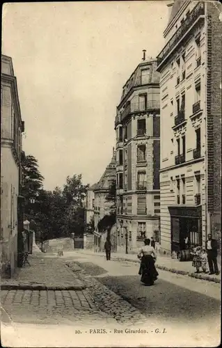 Ak Paris XVIII. Buttes Montmartre, Rue Girardon