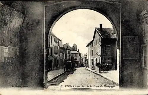 Ak Stenay Lothringen Meuse, Rue de la Porte de Bourgogne