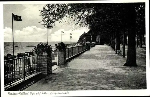 Ak Wyk auf Föhr Nordfriesland, Kurpromenade