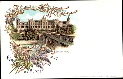 Litho München Bayern, Maximilianeum