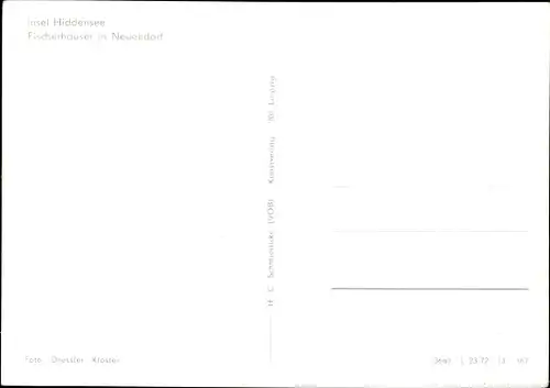 Ak Neuendorf auf der Insel Hiddensee, Fischerhäuser