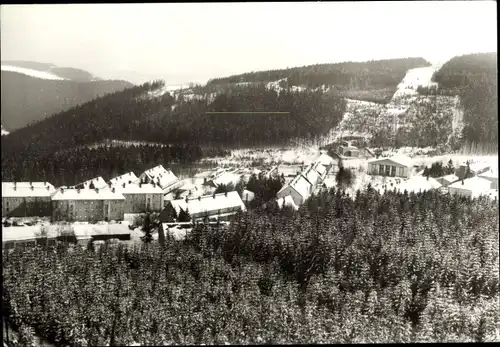 Ak Antonshöhe Antonsthal Breitenbrunn im Erzgebirge, Teilansicht im Winter