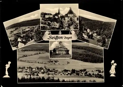 Ak Seiffen im Erzgebirge, Teilansichten