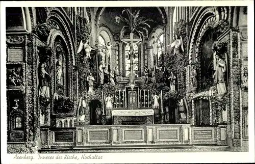 Ak Arenberg Koblenz am Rhein, Inneres der Kirche