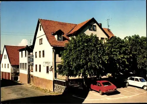 Ak Wüstensachsen Ehrenberg in der Rhön, Gasthof-Pension "Zum Adler", Autos