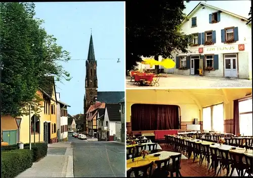 Ak Friedrichsdorf im Taunus, Gasthof Zum Taunus, Oberbornstraße 2, Straßenpartie